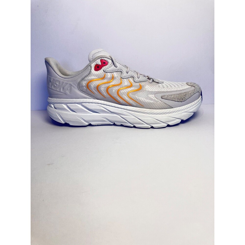 Hoka One One U Clifton LS Unisex Gray Running Shoes Womens US 13.5 Mens US 12.5